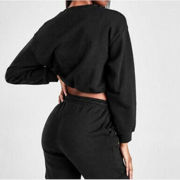 Adidas Originals Outline Crop Crew Sweatshirt, size Small - Picture 12 of 12